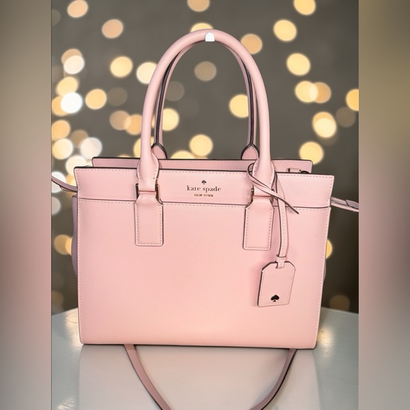 kate spade Handbags - Like New ✨🩷 Kate Spade Cameron Medium Satchel Crossbody - Pink Saffiano Leather